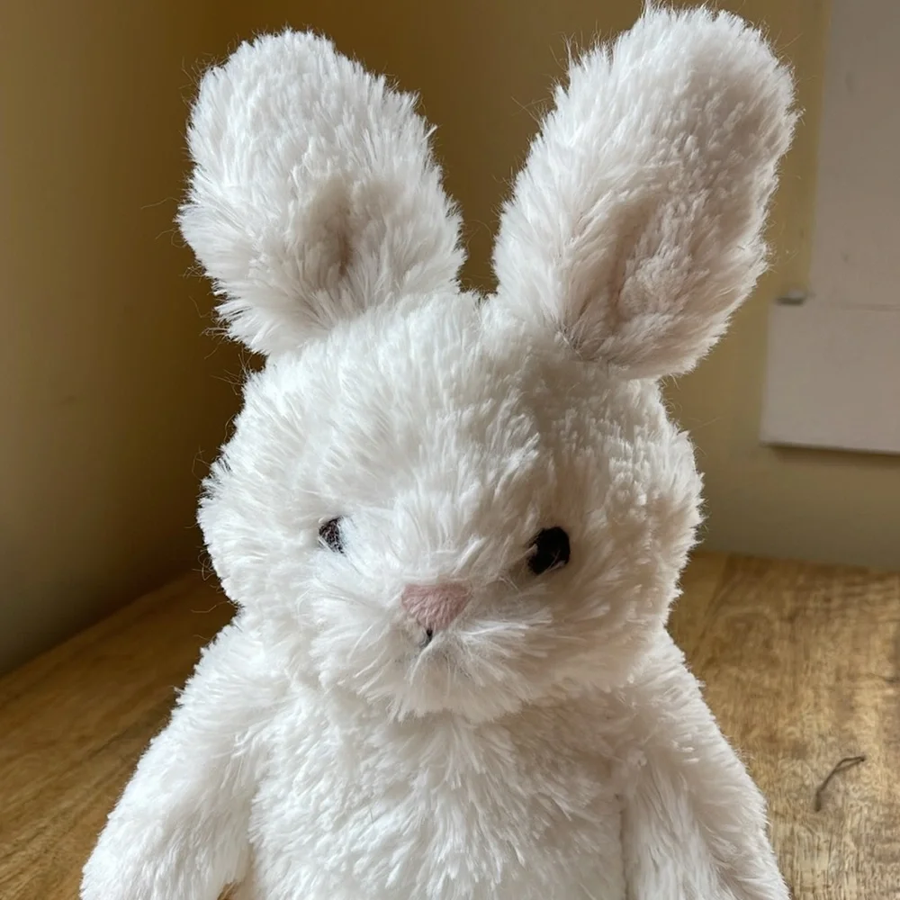 Pottery Barn Kids white plush bunny, 11” - Picture 2 of 4